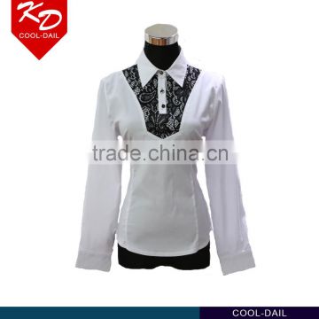wholesale ladies' white t shirts OEM service casual shirts for women long sleeve blouses