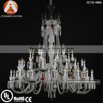 48 Light Baccarat Large Crystal Chandelier for Hotel Decoration