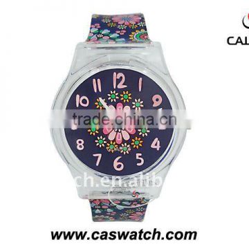 Sandwich strap flower promotional watch