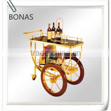 Royal fashion hotel gold wine trolley