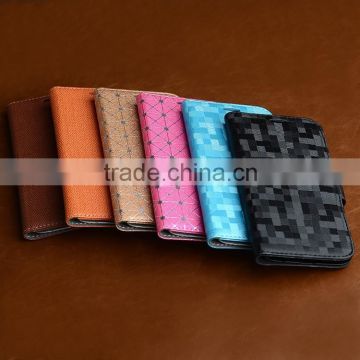 PU leather case for Samsung s6 edge with three card slots