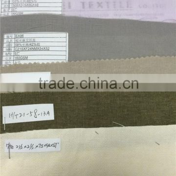 dyed color linen mix cotton linen fabric in jiaxing