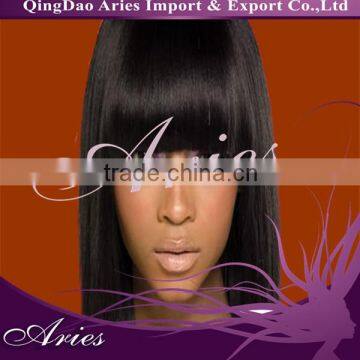Hot Sell Brazilian Human Hair Front Lace Wigs With Bangs