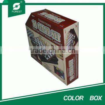 FLAT COLOR FOLDING CARDBOARD BOX WITH MAGNETIC CLOSURE