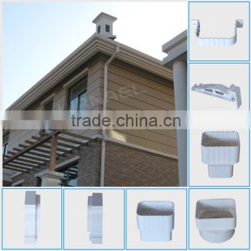 List of plastic products Guangzhou Wanael rectangular 5.2K UPVC roof rainwater PVC Gutter Fittings