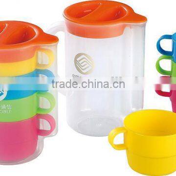 rainbow cup 4 sets/plastic water cup set/PP plastic drinking cup set S