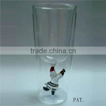 unique christmas crafts - Santa Claus glass