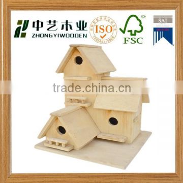 Unique Design unfinished wood bird house