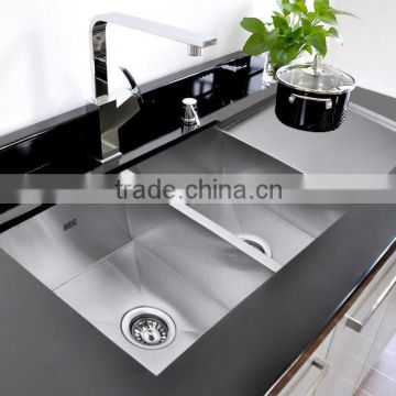 double bowl with drain board-10646A