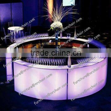 Modern acrylic materia ledl light up bar cocktail table