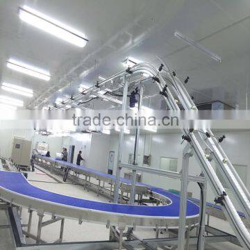 Food Industry Pizza flexlink conveyor system