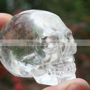 Clear Quartz Rock Crystal Carved Crystal Skull