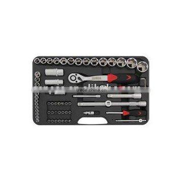 65 PC 1/4"+1/2"DR. Socket Wrench Set