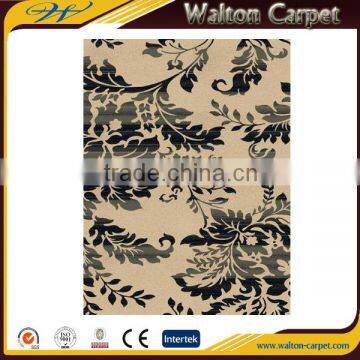 Floral 100% PP machine woven pp backing printed rugs