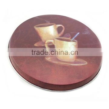 Round tin dinner plates for fruits or snacks