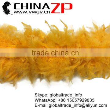 NO.1 Supplier CHINAZP Bulk Sale Cheap 40 Gram Weight in Stock Dyed Gold Turkey Chandelle Feathers Plumage Boas