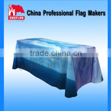 Customized promotional printed plastic tablecloth table skirt table cover