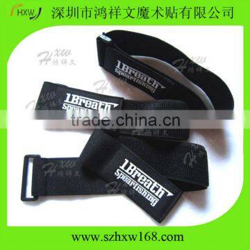 50*380mm polyester adjustable customized elastic hook and loop tape