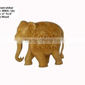 Indian handmade elephant carving