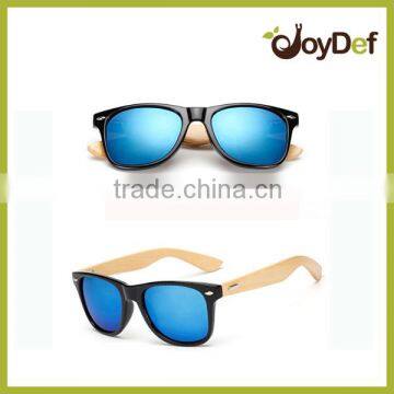 2016 The most popular bamboo wood stylish customized sunglasses with lens