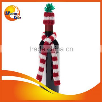 Custom Holiday Wine Bottle Hat and Scarf
