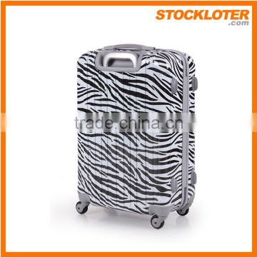 150704e Bags Leopard Stock Trolley Luggage Printed ABS Luggage inventory