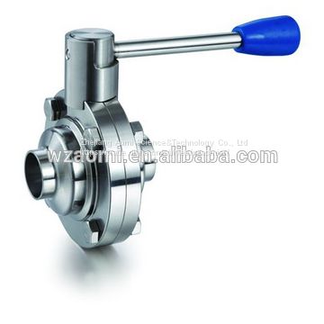 Sanitary stainless steel butterfly valve