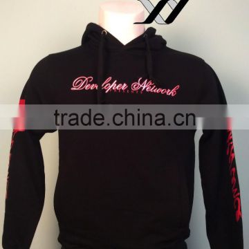 black custom men hoodie 2015 fashion printing