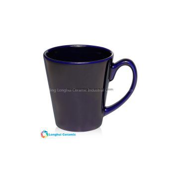 12oz Glossy color glaze ceramic Latte promotional coffee mug