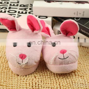 custom happy foot pink rabbit animal cartoon indoor Slippers