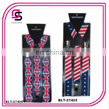 2014 fashion elastic suspender american flag braces
