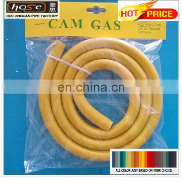8x15mm Yellow Flexible Reinforced Gas LPG PVC Hose Pipe for Nigeria, Tazania, Kenya Market