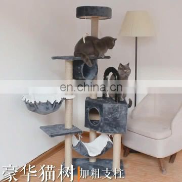 High-end Multi-functional Cat tree house Cat Climbing Frame Cat Tower With Sisal Posts
