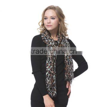 Most popular leopard print yak scarf