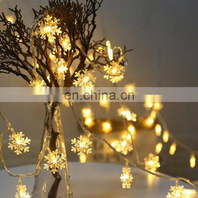 Snowflake-shaped string lights Christmas lights string led lanterns Christmas tree holiday decoration string lights