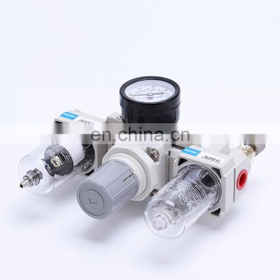 AC2000-01AC2000-02 Electronic Air Source Treatment Filter Regulator Pneumatic FRL Unit With Different Pressure Drain