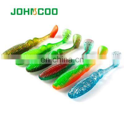 JOHNCOO 4pcs 95mm 8.5g Soft Baitt Shad Fishing Lure Crankbait Carp Trout Swimbait