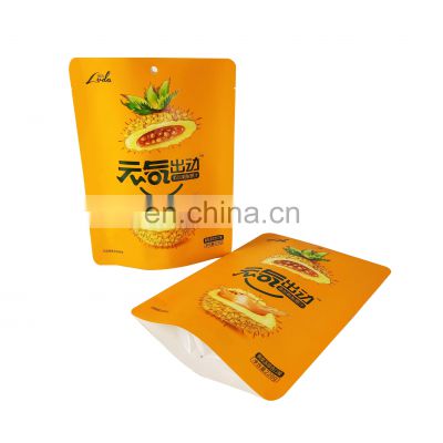Food level recyclable paper  packaging bag organic dried fruit  zip lock  paper bag stand up pouch with zipper