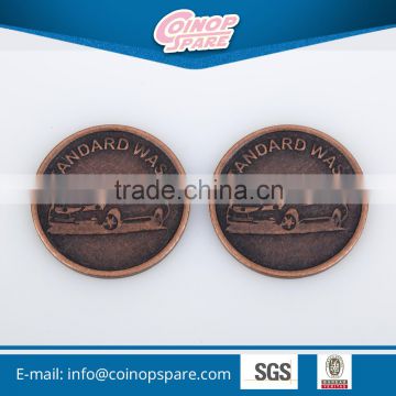 Metal, Brass, Stainless Steel, Red Copper car wash token for choose