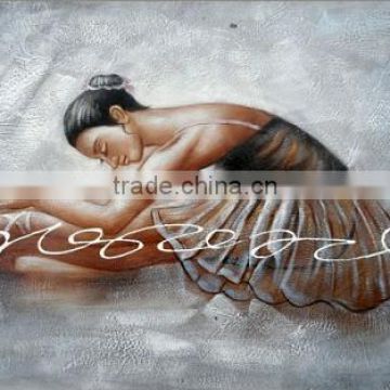 modern hand painted home art decor Artwork sexy dancing girl oil painting