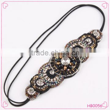 Classic national style bead hair band the queen vintage gemstone hair accessories