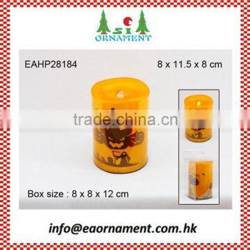 Orange color halloween candle lighting