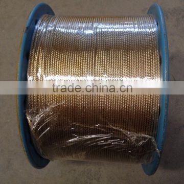 Copper coated steel wire rope