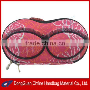 CFBCD3-00040 Printed 600D EVA hard shell bra panty bag for travelling