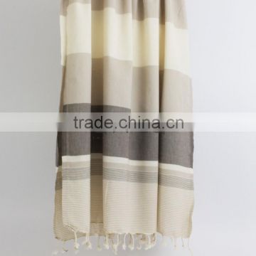 High Quality Cotton Hand Loomed Turkish Towel Peshtemal Bath Hamam Spa Gym Beach Towel Hammam Sarong Pestemal Throw Blanket