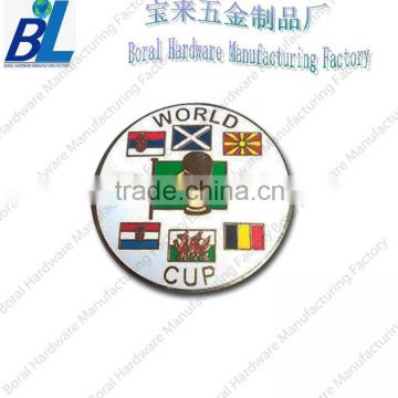 Flag pattern 2014 world cup soft enamel sports souvenir challenge coin
