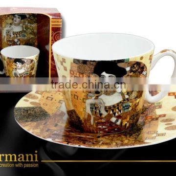 CARMANI Helga Cup & Saucer from Klimt design