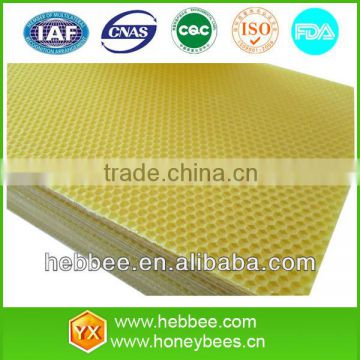 yellow beeswax comb foundation for beehive frames