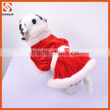 Professtional factory supplies new red velvet winter clothes of dog