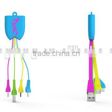 Factory price 3 In 1 Usb Charging Cable,Multi usb Charging Cable For 8 pin/30pin/micro devices ,usb multi port charging cable.